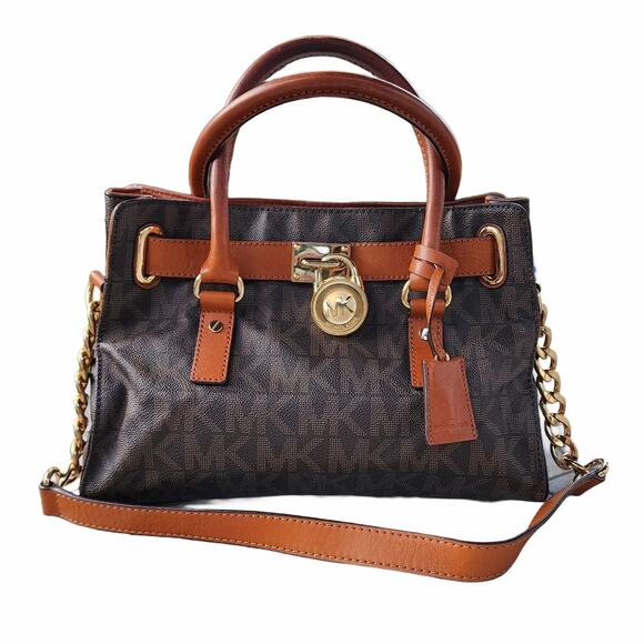 MICHAEL Michael Kors Signature Medium East West Hamilton Satchel Tote - Picture 2 of 14